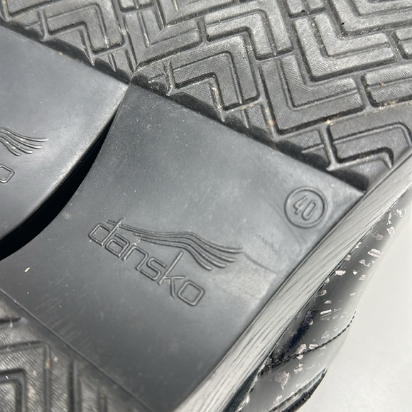 Dansko Clogs Mules Slip On Professional Shoes Patent Leather Black EU 40 US 10 - Picture 10 of 10